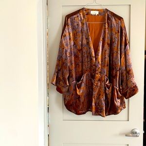 Esme Velvet Kimono Jacket by Anthropologie (Copper, Pink, Purple)